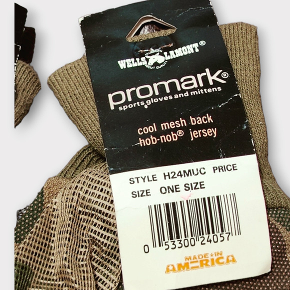 3 Wells Lamont Promark Cool Mesh Black Hob-nob Jersey Camo Gloves - Picture 2 of 6